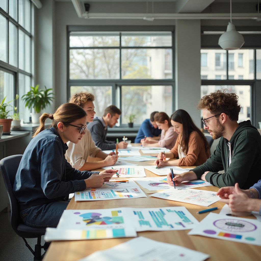 University students in productivity workshop